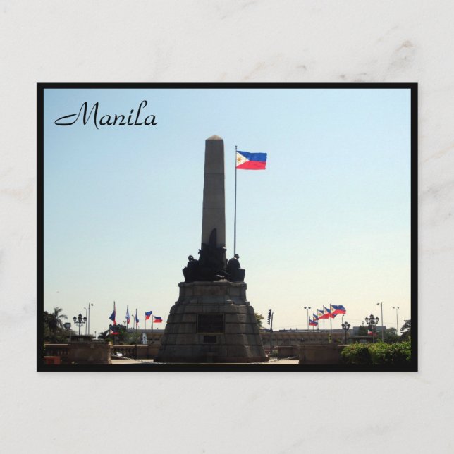 rizal monument flag postcard (Front)
