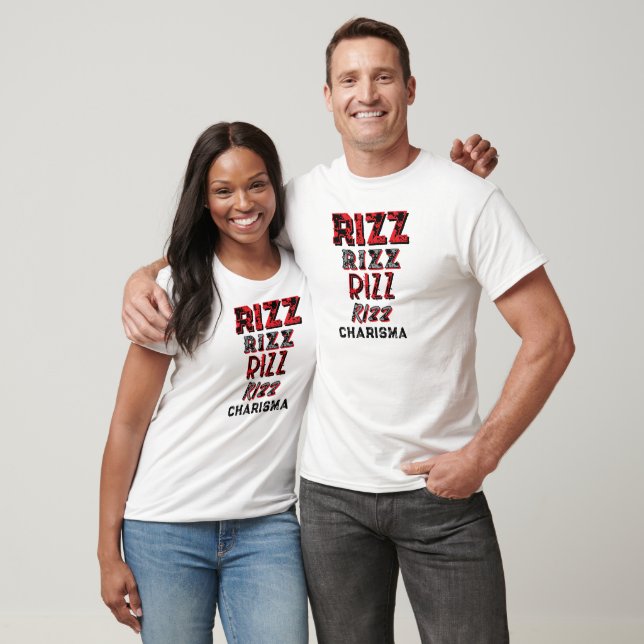 Rizz Charisma Slang Red Black  T-Shirt (Unisex)
