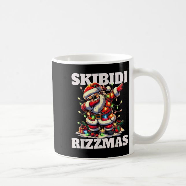 Rizz Christmas Santa Funny Xmas Gen Alpha Skibidi  Coffee Mug (Right)
