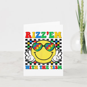 Rizz Em With The Tism Funny Autism Awareness Boys  Card