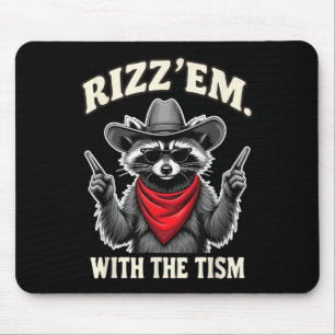 Rizz Em With The Tism Funny Meme Autism Awareness Mouse Mat