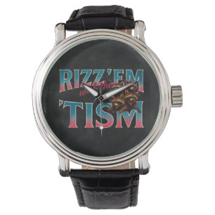 Rizz Em With The Tism Meme Autism Funny Racoon Watch