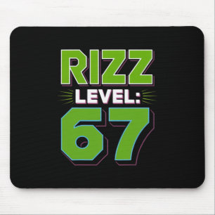 Rizz Level 67 Meme Shirt Youth Trend Six Seven 6 7 Mouse Mat
