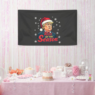 Rizz of The Season Funny Trump Christmas Santa Banner