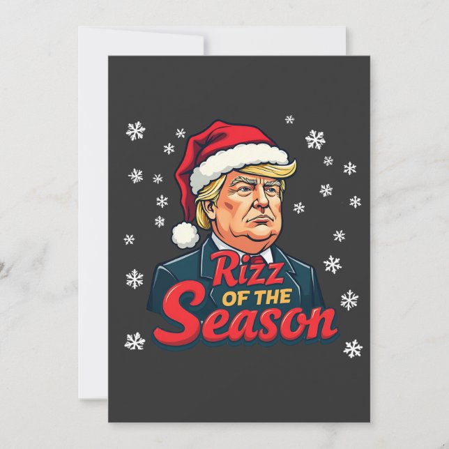 Rizz of The Season Funny Trump Christmas Santa  Invitation (Front)