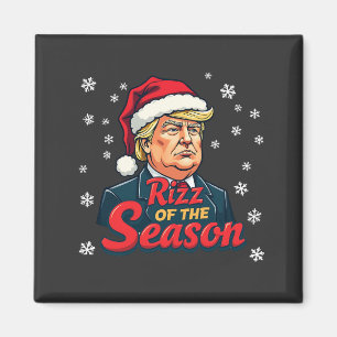 Rizz of The Season Funny Trump Christmas Santa  Magnet