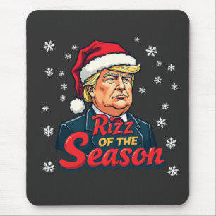 Rizz of The Season Funny Trump Christmas Santa Mouse Mat