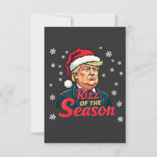 Rizz of The Season Funny Trump Christmas Santa  Thank You Card