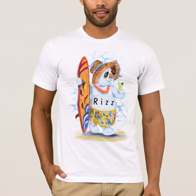 Rizz T-Shirt Snowman Surfer (Front)