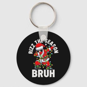 Rizz The Season Bruh Christmas Rizzmas Santa Claus Key Ring