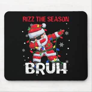Rizz The Season Bruh Christmas Rizzmas Santa Claus Mouse Mat