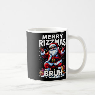 Rizz The Season Bruh Merry Rizzmas Bruh Santa Clau Coffee Mug