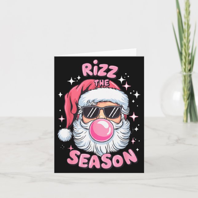 Rizz The Season Funny Christmas Pajamas Rizzler Sa Card (Front)