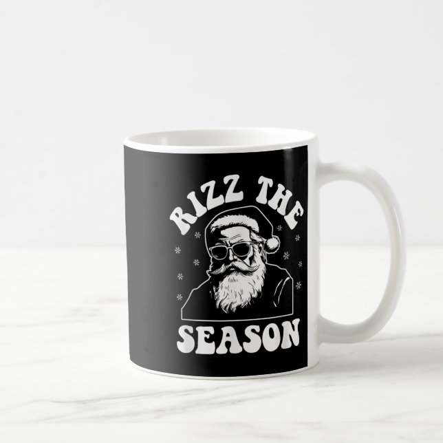 Rizz The Season Funny Christmas Rizzmas Santa Clau Coffee Mug (Right)