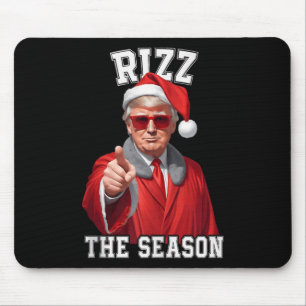 Rizz The Season Funny Trump Christmas Santa Claus Mouse Mat