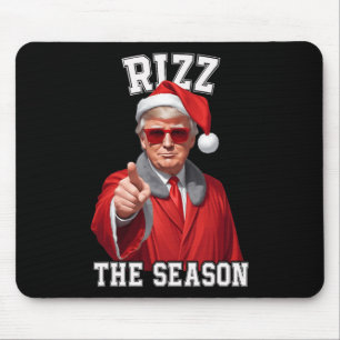 Rizz The Season Funny Trump Christmas Santa Claus Mouse Mat