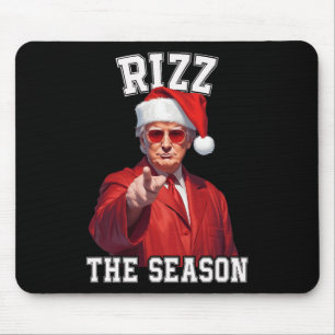 Rizz The Season Funny Trump Christmas Santa Pajama Mouse Mat