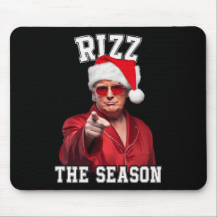 Rizz The Season Funny Trump Christmas Santa Pajama Mouse Mat