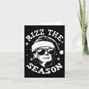 Rizz The Season Funny Trump Merry Christmas Santa Card