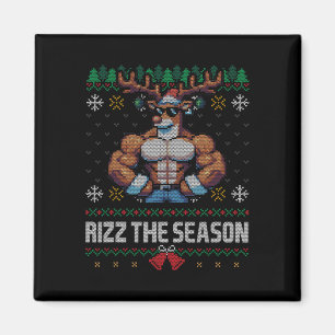 Rizz The Season Reindeer Sigma Male Skibidi Christ Magnet