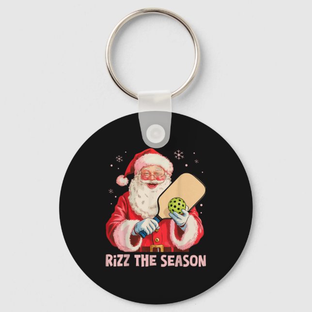 Rizz The Season Santa Ckleball Christmas Funny Riz Key Ring (Front)