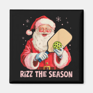 Rizz The Season Santa Ckleball Christmas Funny Riz Magnet