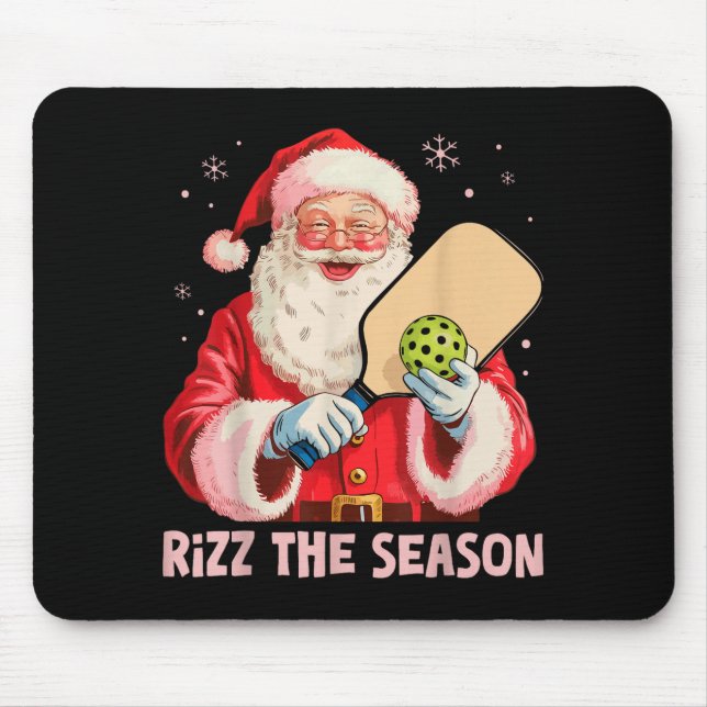 Rizz The Season Santa Ckleball Christmas Funny Riz Mouse Mat (Front)