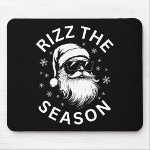 Rizz The Season Santa Claus Funny Christmas Mouse Mat
