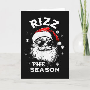 Rizz The Season Santa Claus Rizzmas Funny Boys Chr Card