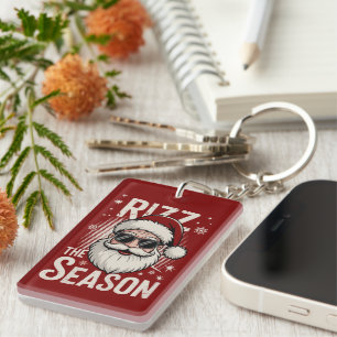 Rizz The Season Santa Claus Rizzmas Funny Xmas Key Ring