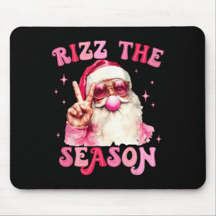 Rizz The Season Santa Pink Bubble Gum Rizzmas Chri Mouse Mat