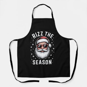 Rizz the Season Silly Christmas Funny Santa  Apron