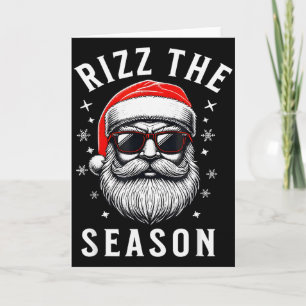 Rizz The Season Silly Christmas Funny Santa Card