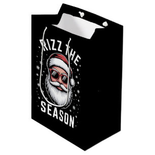 Rizz the Season Silly Christmas Funny Santa Medium Gift Bag