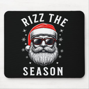 Rizz The Season Silly Christmas Funny Santa  Mouse Mat