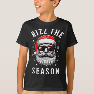 Rizz The Season Silly Christmas Funny Santa  T-Shirt