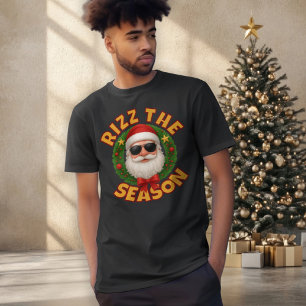 Rizz The Season Trendy Christmas Santa T-Shirt