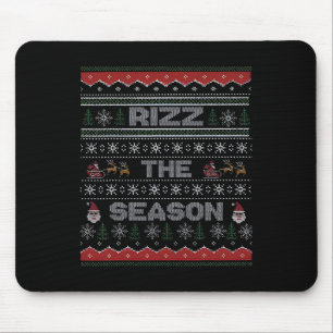 Rizz The Season Ugly Christmas Funny Holiday Mouse Mat
