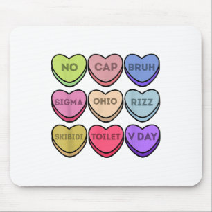 Rizz Valentines Candy Heart Boys Valentine Bruh Si Mouse Mat