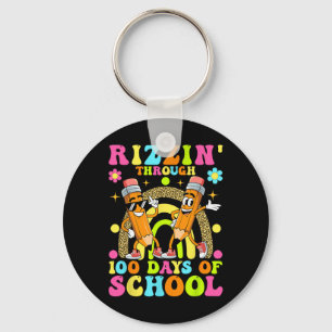 Rizzin' Through 100 Days Of School Kids 100th Day Key Ring