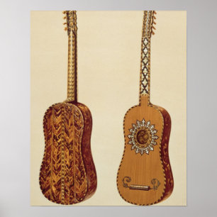 Rizzio Guitar, from 'Musical Instruments' (coloure Poster
