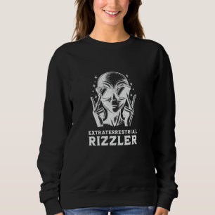 Rizzler Gen Z Slang Funny Alien Rizz Master Believ Sweatshirt