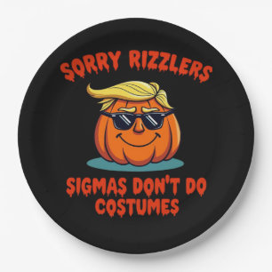 Rizzlers, Sigmas Don’t Do Costumes - Trumpkin Sigm Paper Plate