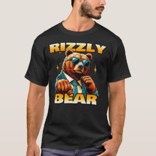 Rizzly Bear Wearing Sunglasses Cool Grizzly Bear T-Shirt