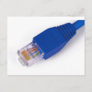 rj45 - computer network connector postcard
