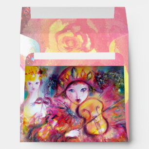RLECCHINO AND COLOMBINA bright pink red yellow Envelopes