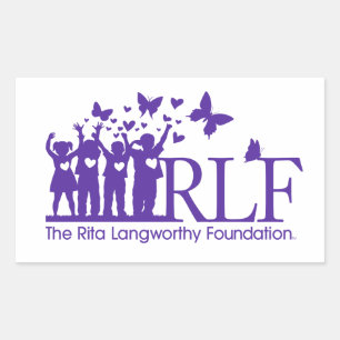 RLF Signature Logo Rectangle Sticker, Glossy Rectangular Sticker