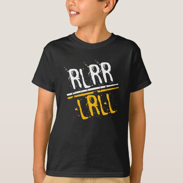 RLRR LRLL Drummer Drums T-Shirt (Front)