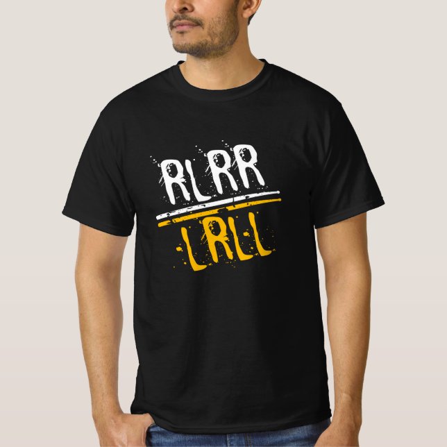 RLRR LRLL Drummer Drums T-Shirt (Front)