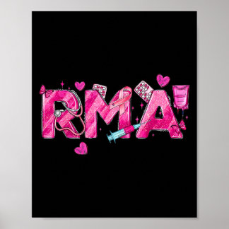 Rma Registered Medical Istant Nurse Breast Cancer Poster